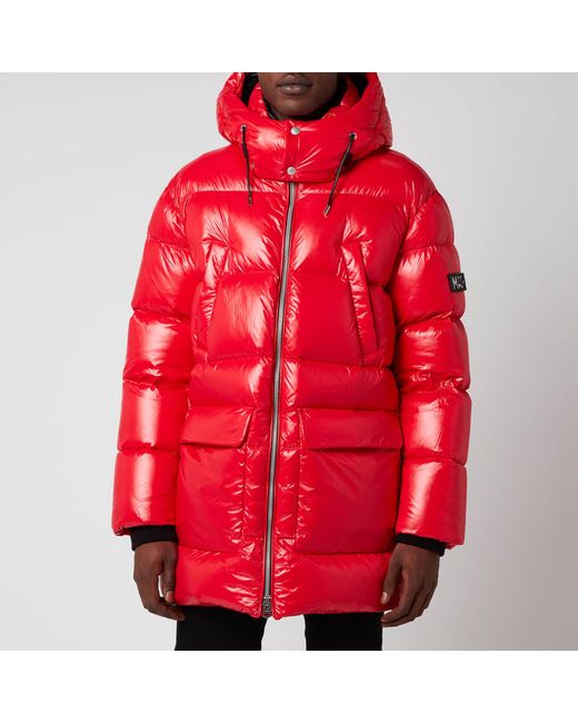 Mackage Kendrick Down Puffer With Removable Hood In Red for men