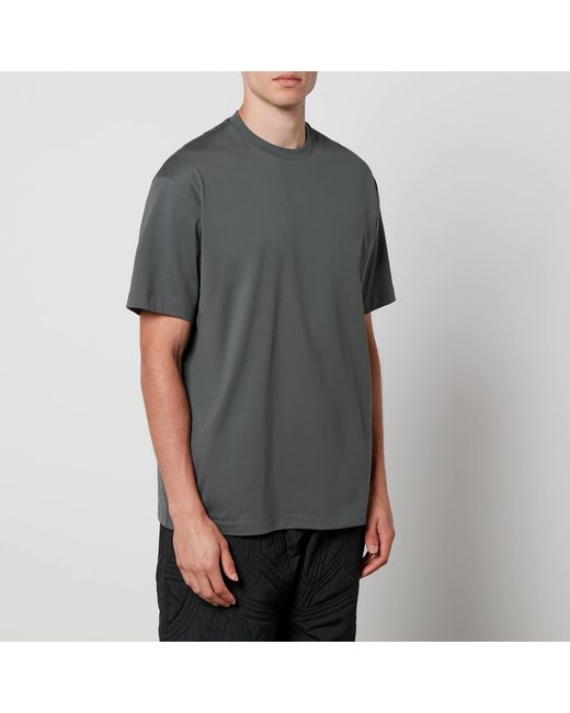 Y-3 Gray Relaxed Cotton-jersey T-shirt for men