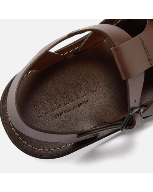 Hereu Brown Beltra Leather Sandals