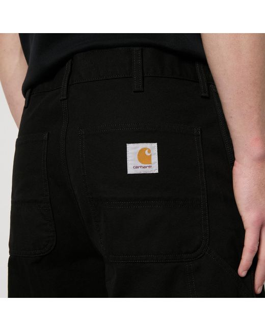 Carhartt Black Double Knee Cotton-canvas Shorts for men