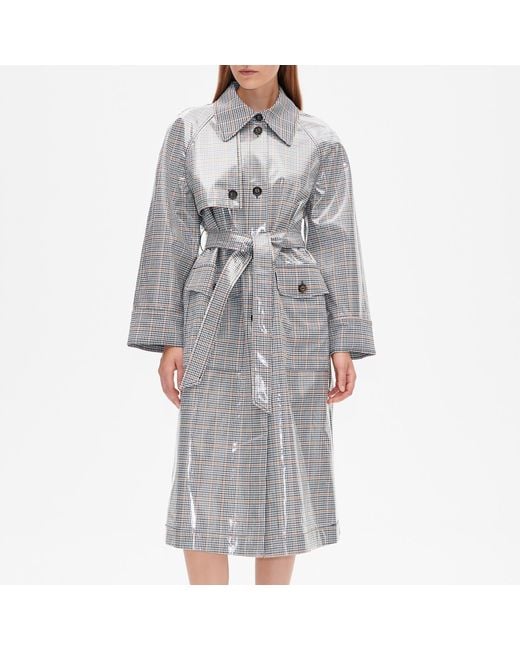 Baum und Pferdgarten Gray Dorothy Vinyl Trench Coat