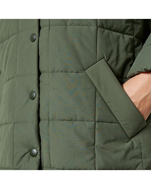A.P.C. Green Manteau Marion Quilted Cotton-Blend Coat