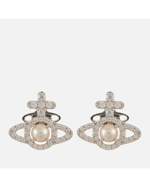 Vivienne Westwood Metallic Olympia Silver-tone Pearl Earrings