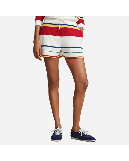 Polo Ralph Lauren Blue Stripe Athletic Flannel Shorts