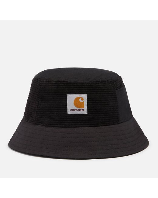 Carhartt WIP Black Medley Canvas And Corduroy Bucket Hat for men