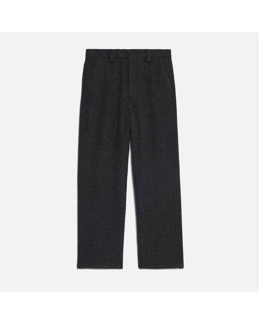 AMI Gray Felted Alex Wool Wide-leg Trousers for men
