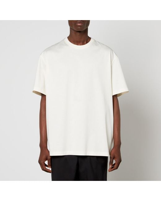 Wooyoungmi White Logo-appliquéd Cotton-jersey T-shirt for men