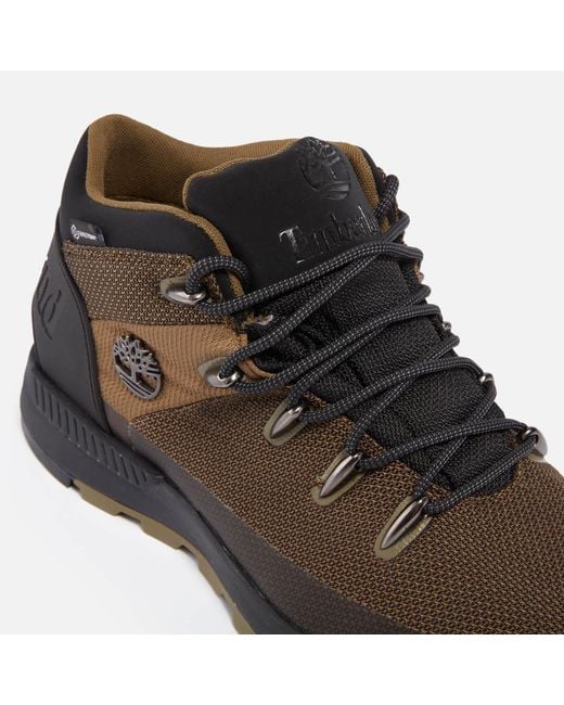 Timberland Brown Sprint Trekker Mid Waterproof Canvas Boots for men