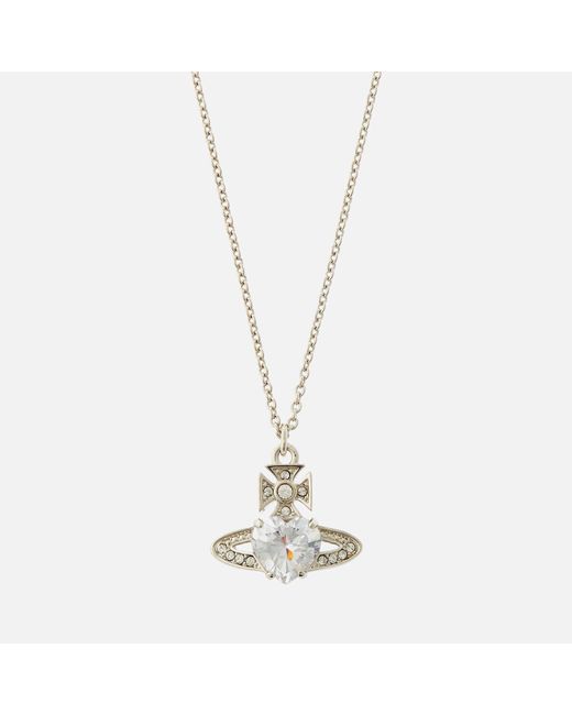 Vivienne Westwood Metallic Ariella Silver-tone, Swarovski And Crystal Necklace