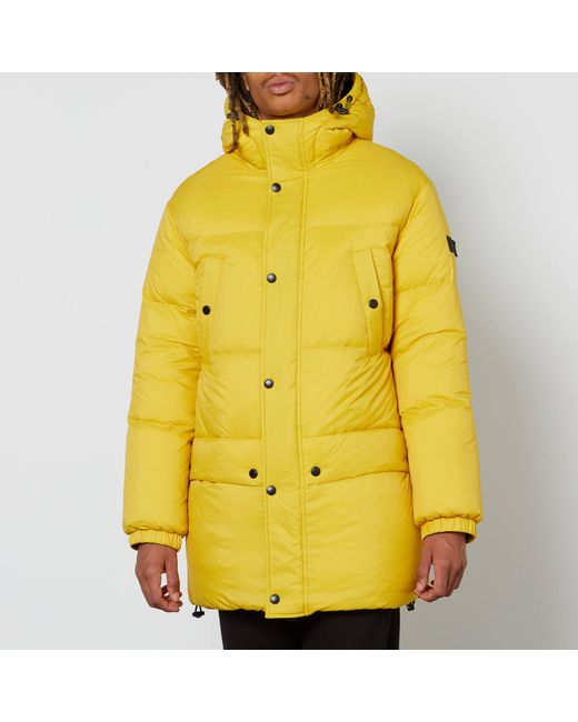 Yves Salomon Yellow Reversible Shell Puffer Coat for men