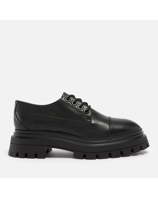 Stuart Weitzman Black 'Sbedford Leather Oxford Shoes