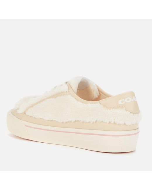 coach shearling sneakers