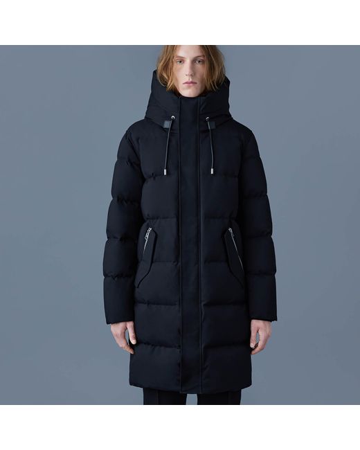 Mackage Blue Antoine Quilted Shell Puffer Coat for men