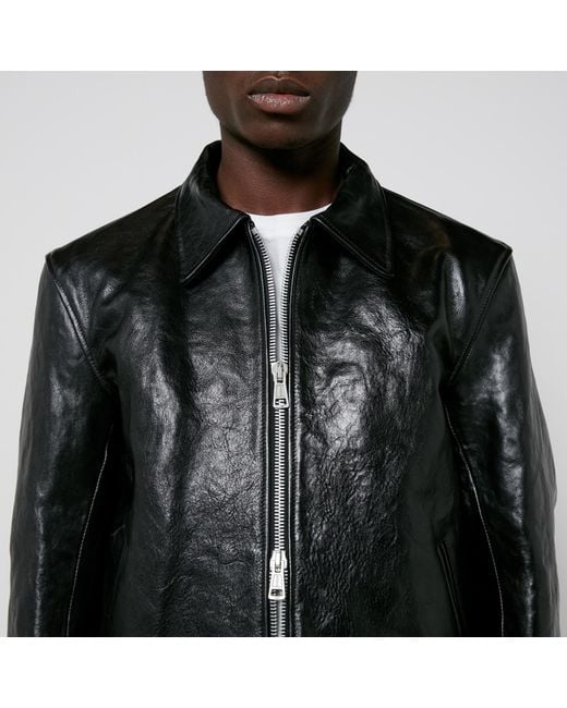 Our Legacy Black Mini Leather Jacket for men