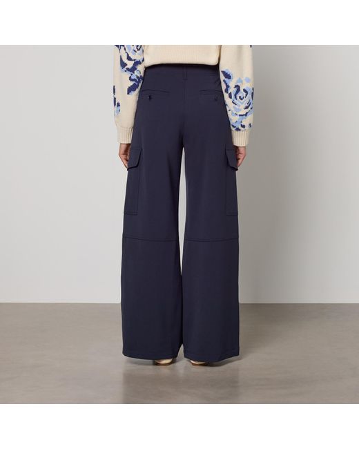 Weekend by Maxmara Blue Hidalgo Twill Trousers