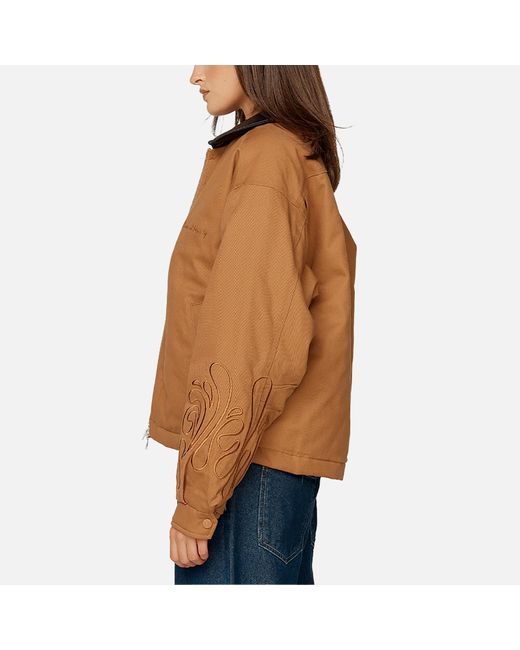 House Of Sunny Brown Wu Cotton Canvas Boxy Jacket