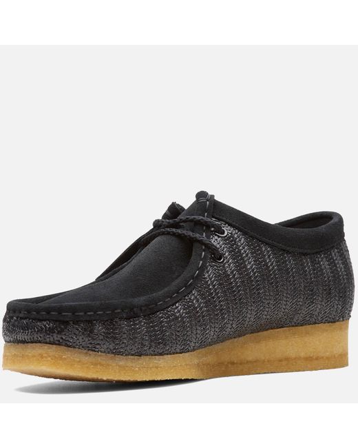 Clarks Wallabee Raffia Shoes in Blue for Men | Lyst