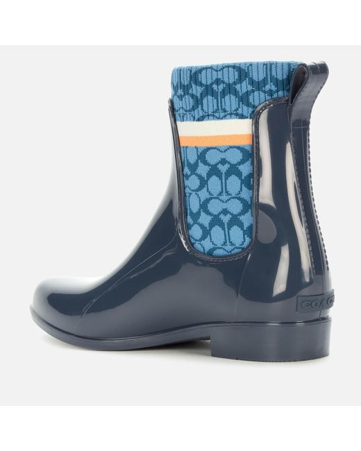 coach rubber rain boots