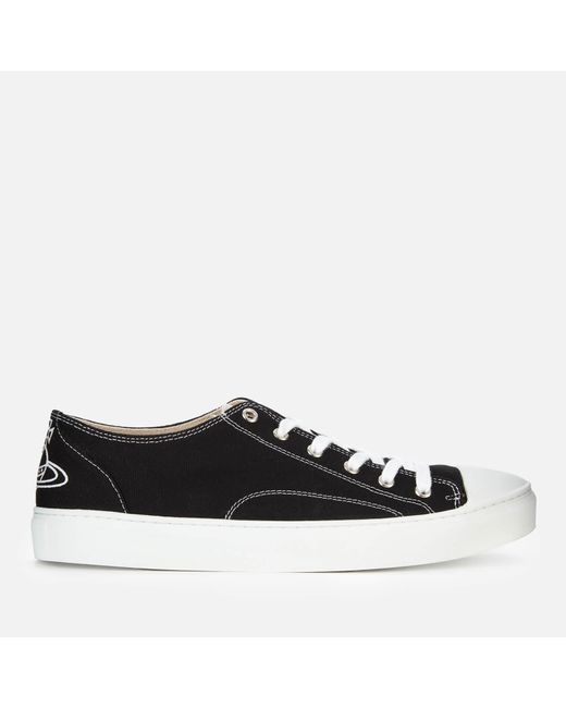 Vivienne Westwood Plimsoll Canvas Low Top Trainers in Black for Men | Lyst