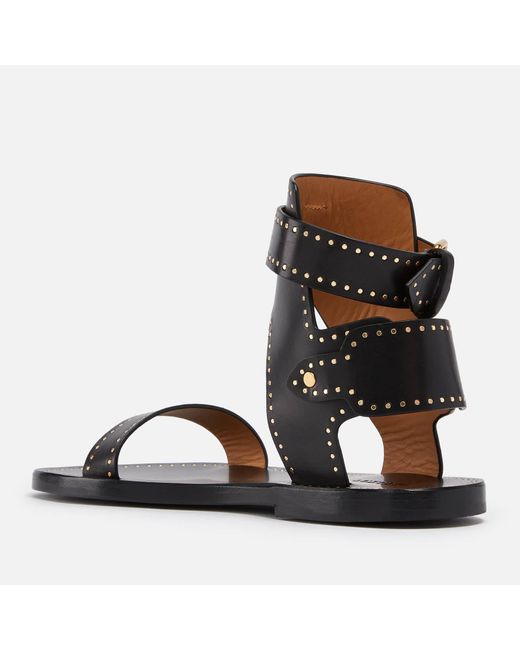 Isabel Marant Janders Studded Leather Sandals in Black Lyst UK