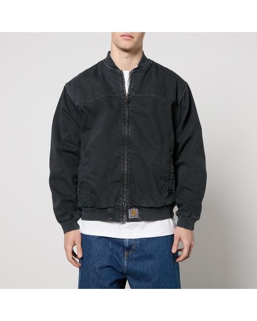 Carhartt Black Og Santa Fe Cotton-twill Bomber Jacket for men