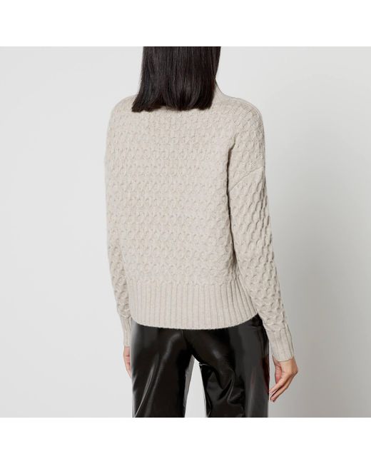Max Mara Gray Valdese Wool And Cashmere-Blend Jumper