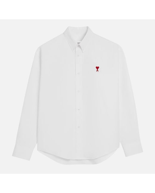 AMI White Boxy Fit Oxford Cotton Shirt for men