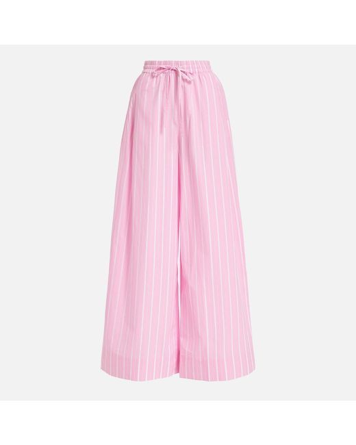 Essentiel Antwerp Pink Febbles Wide-Leg Cotton Track Pants