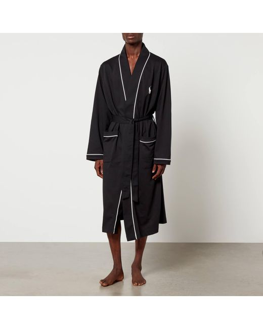 Polo Ralph Lauren Black Cotton-twill Shawl Robe for men
