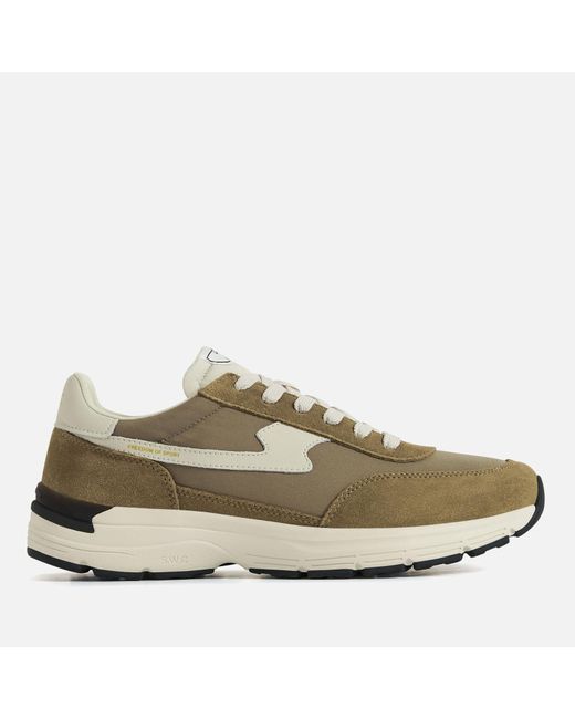 Stepney Workers Club Brown Osier S-Strike Suede And Nylon Trainers for men