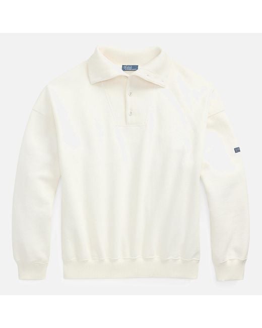 Polo Ralph Lauren White Logo Cotton-Jersey Sweatshirt