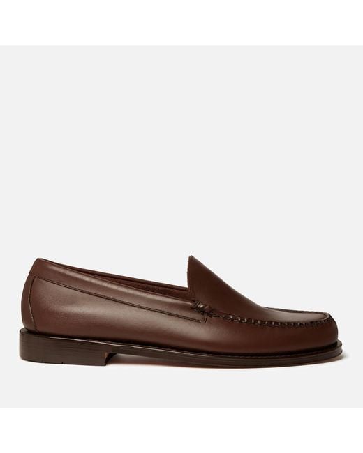 G.H.BASS Brown Venetian Leather Loafers for men