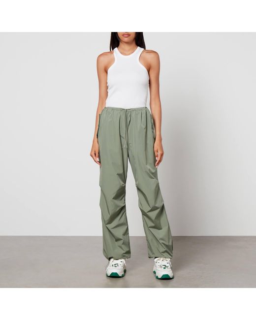 Anine Bing Green Reid Recycled Shell Cargo Trousers