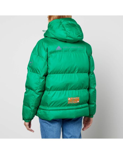 Adidas By Stella McCartney Green Quilted Shell Puffer Jacket