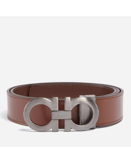 Ferragamo Brown Salvatore Classic Reversible Leather Belt for men
