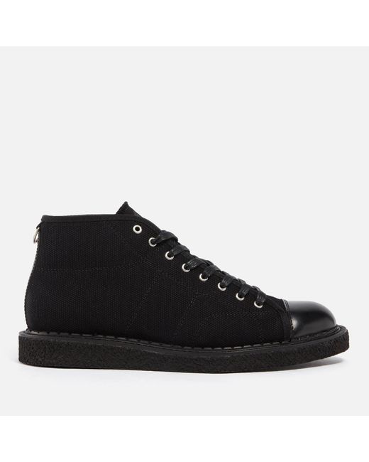 Fred Perry Black X George Cox Canvas Boots for men