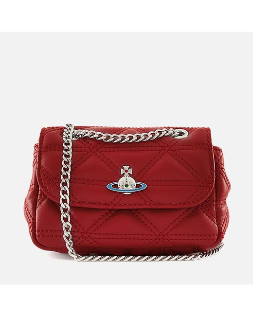 Vivienne Westwood Red Harlequin Nappa Leather Bag