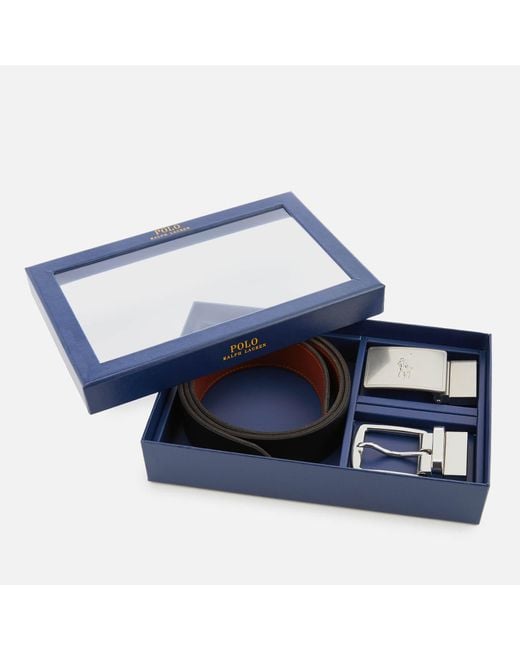 Polo Ralph Lauren Black Leather Belt Gift Box for men