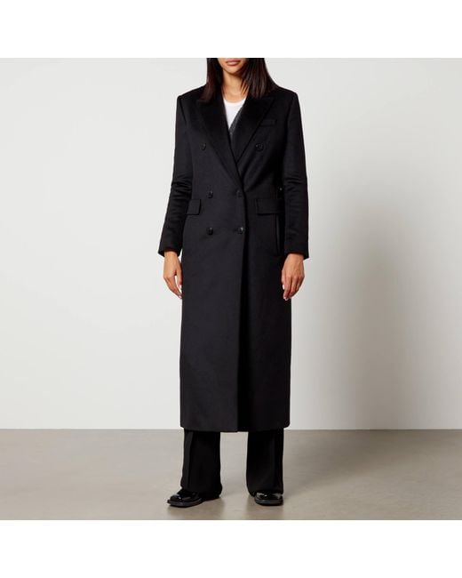 Max Mara Studio Black Mach Virgin Wool Coat