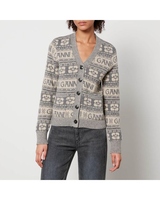 Ganni grey hotsell cardigan