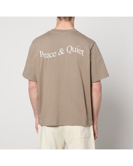 Museum of Peace & Quiet Natural Wordmark Cotton-Jersey T-Shirt for men