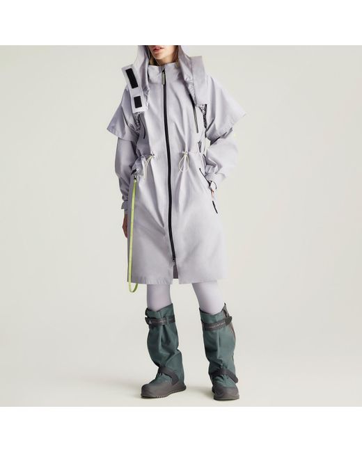 Adidas By Stella McCartney Gray Truenature Rain Ready Shell Coat
