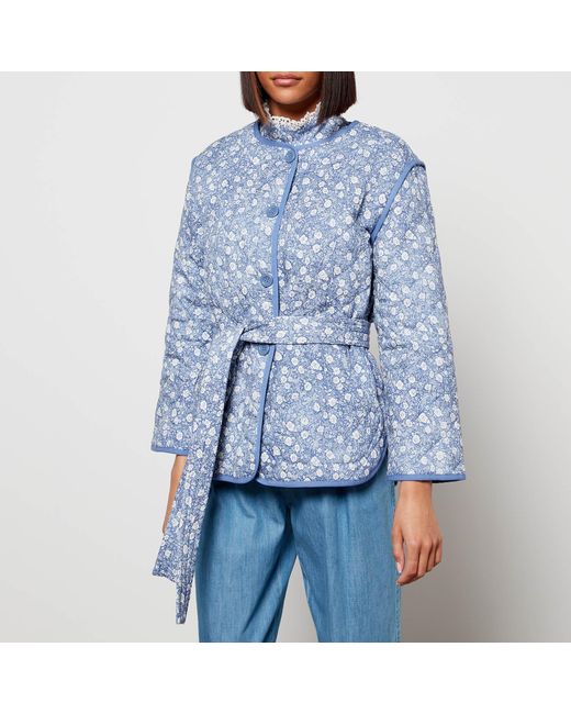 See By Chloé Blue See By Chloe Floral Padded Jacket
