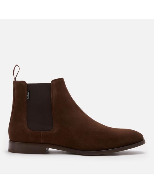 PS by Paul Smith Brown Gerald Suede Chelsea Boots for men