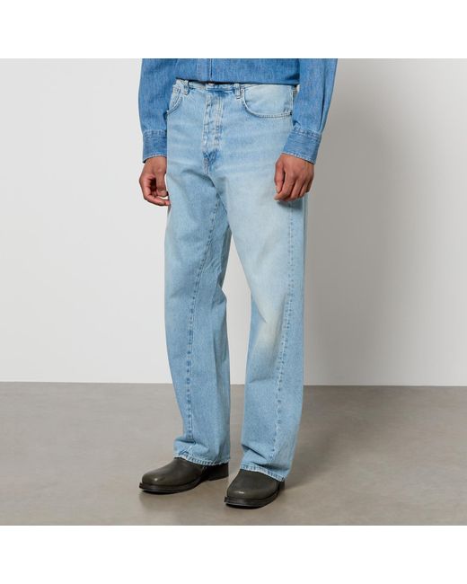 sunflower Blue Twist Denim Wide-Leg Jeans for men