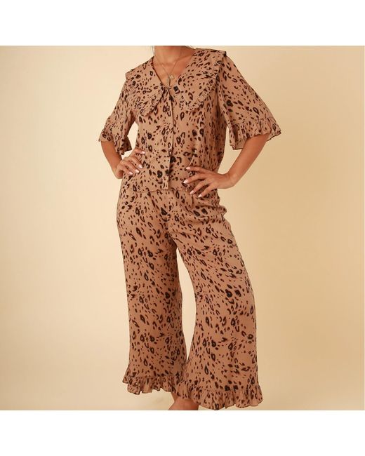 It's 9pm Brown Selene Rayon Pyjama Set