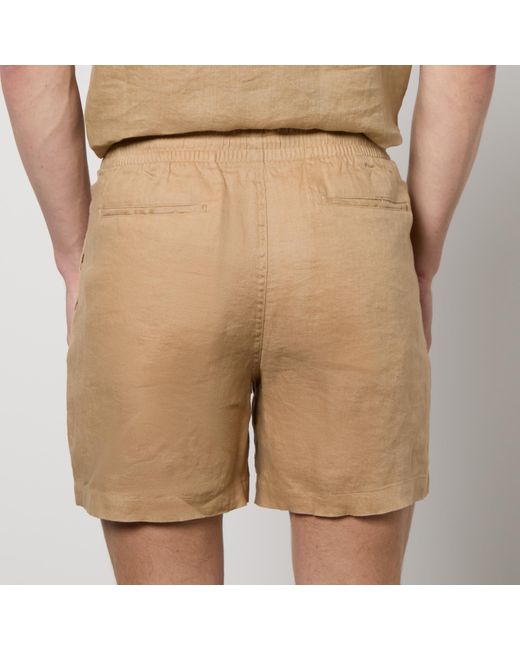 Polo Ralph Lauren Brown Prepster Linen Shorts for men