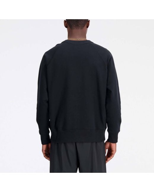 New Balance Black Athletics Graphic Cotton-Jersey Sweatshirt for men
