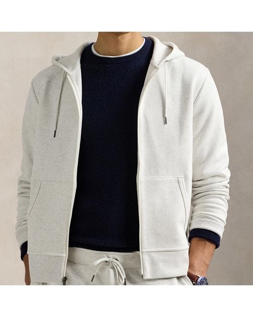Polo Ralph Lauren Blue Performance Lightweight Cotton-Blend Hoodie for men