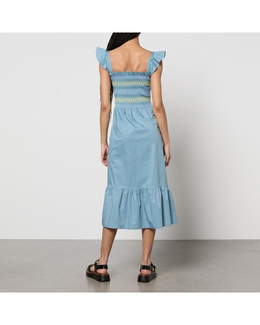 PS by Paul Smith Blue Stretch Cotton Dress